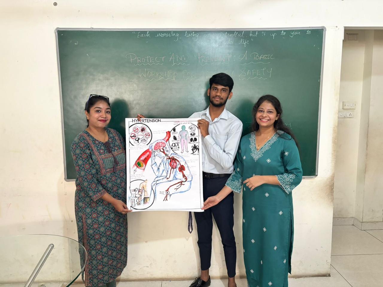 Group photo with students